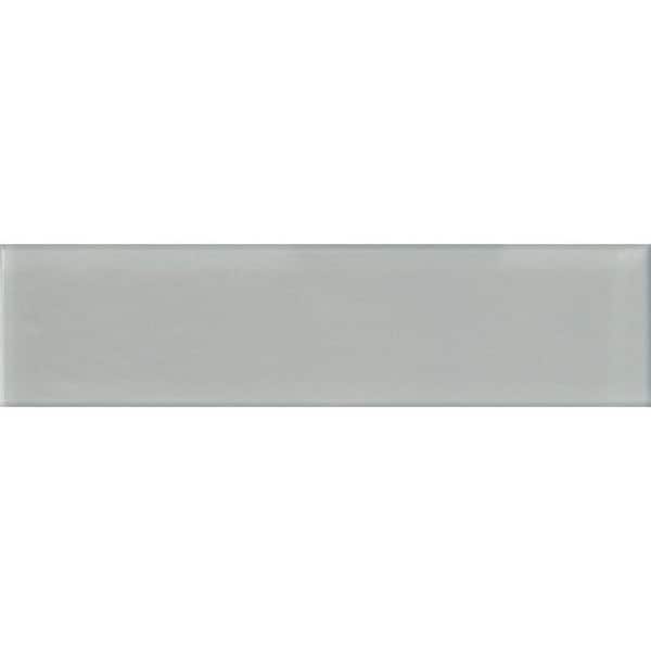 Apollo Tile Light Gray 4 in. x 5 in. Polished Glass Mosaic Tile Sample (0.13 sq. ft./Piece)