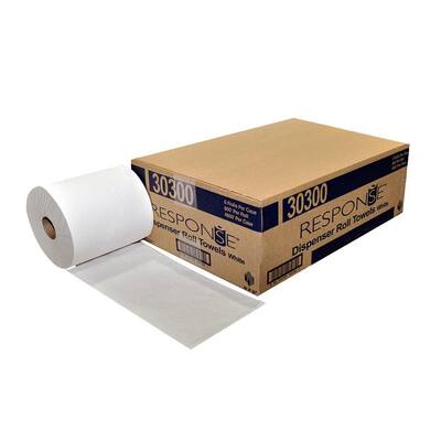Recycled Hardwound Paper Towel Roll Dispenser, White (Case of 6)