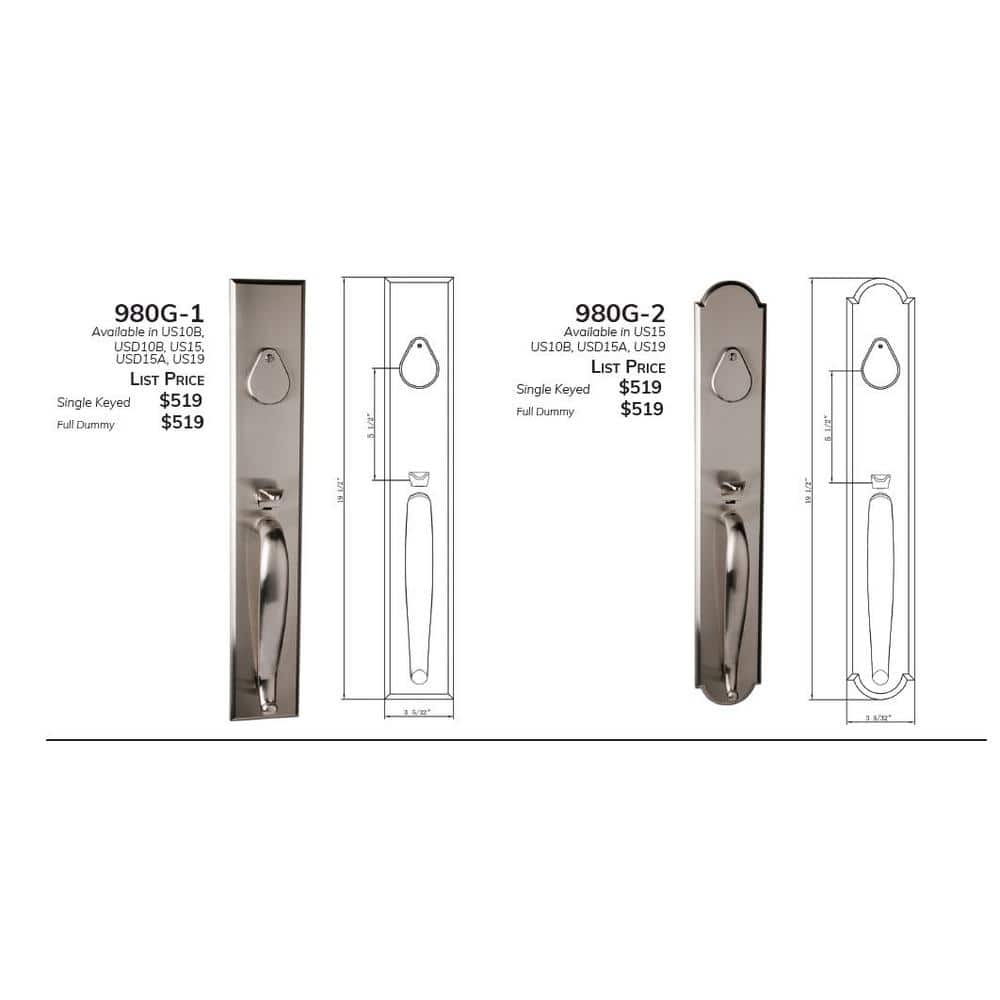 Matte Black Contemporary Single Cylinder Deadbolt Handleset