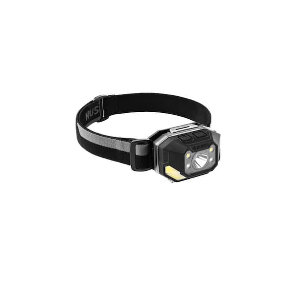 Husky 850 Lumens Dual Power LED Rechargeable Wide Angle Headlamp