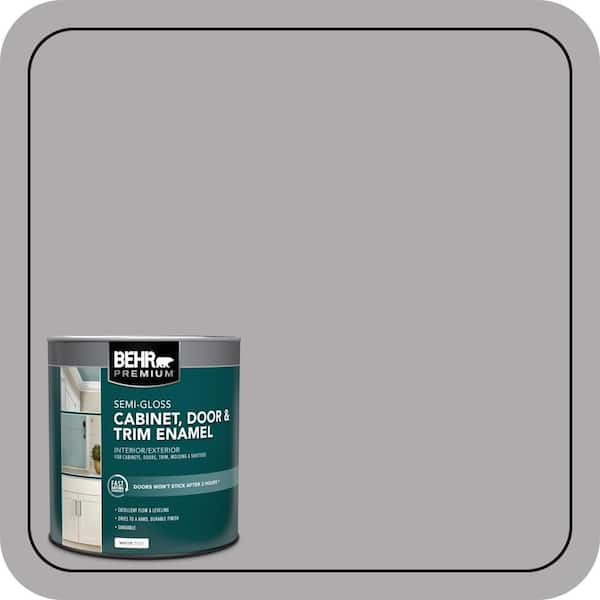 1 qt. #N520-3 Flannel Gray Semi-Gloss Enamel Interior/Exterior Cabinet, Door & Trim Paint