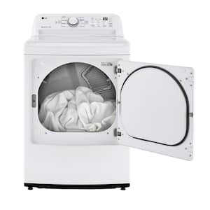 7.3 cu. ft. Large Capacity Vented Gas Dryer with Sensor Dry in White
