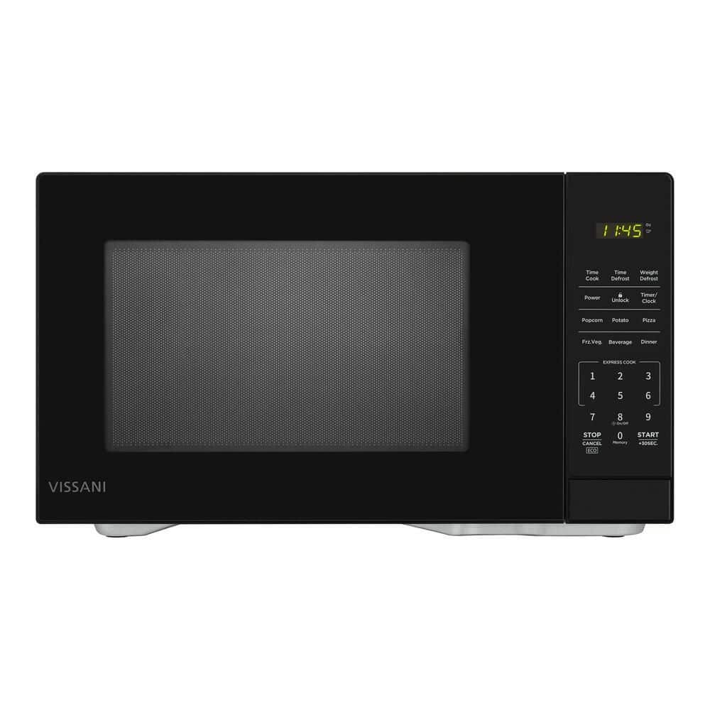 Vissani 1.1 cu. ft. 1000-Watt Countertop Microwave in Black EM0P042KVBCL