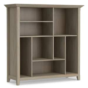 Amherst 44 in. H Distressed Grey SOLID WOOD 4-Shelf Multi Cube Bookcase and Storage Unit