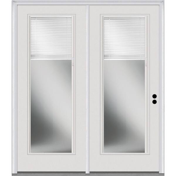 MMI Door 68 in. x 80 in. Full Lite Primed Steel Stationary Patio Glass Door Panel