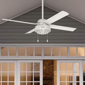 Spring Mill 52 in. LED Indoor/Outdoor Fresh White Ceiling Fan with Light Kit Included