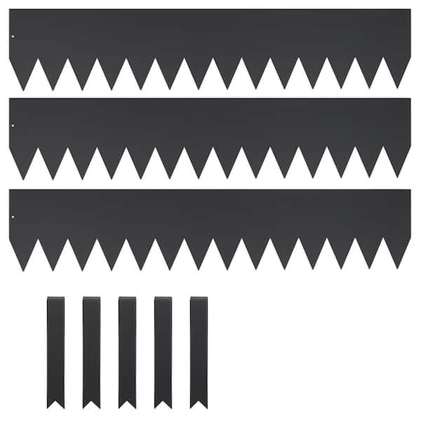 Landscape Edging 8in* 40in Black Bendable Steel Lawn Garden Outdoor Border Edge