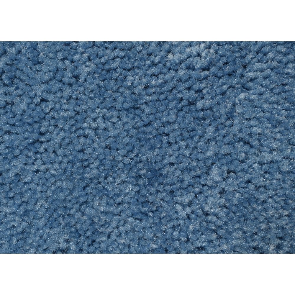 Traditional Basin Blue Nylon 3-Piece Bathroom Rug Set