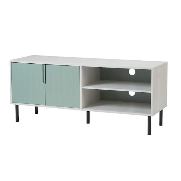 BALKENE HOME Margo 47.25 in.Egg-Blue Rectangular MDF Console Table