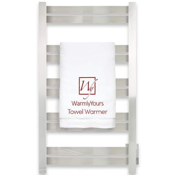 10-Bar Grande Towel Warmer, Hardwired, Polished Stainless Steel