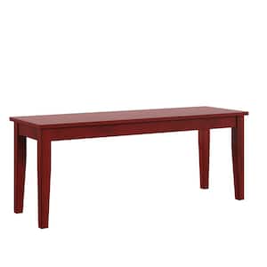 Antique Berry Wood Dining Bench 47.2 in. W x 14.75 in. D x 18 in. H