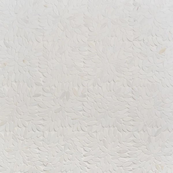 Countryside Flower Bianco Dolomite 11.81 in. x 11.81 in. Honed Marble Floor and Wall Tile (0.96 Sq. ft./Sheet)