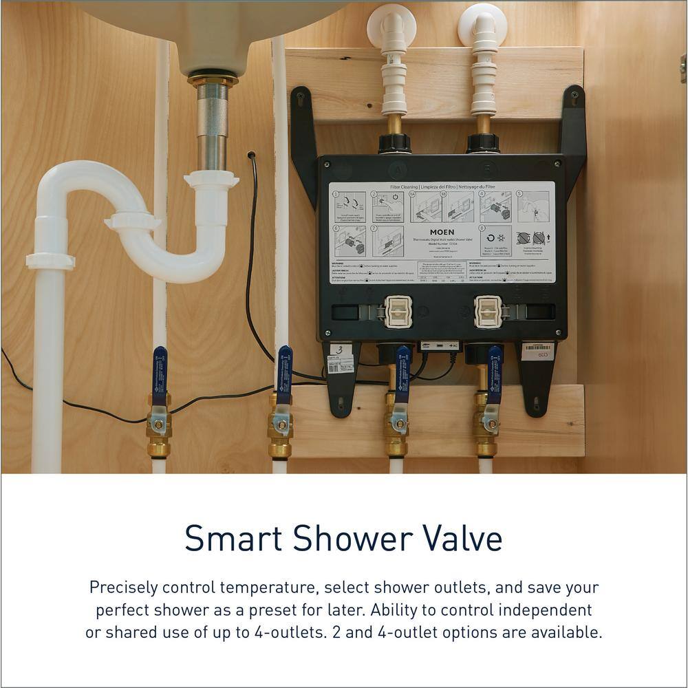 Moen Black 4-Outlet Digital Thermostatic Shower Valve