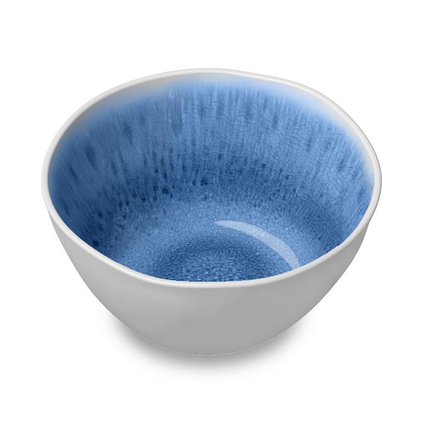 Unbranded Organic Radiant Glaze Indigo Bowl (Set of 6)