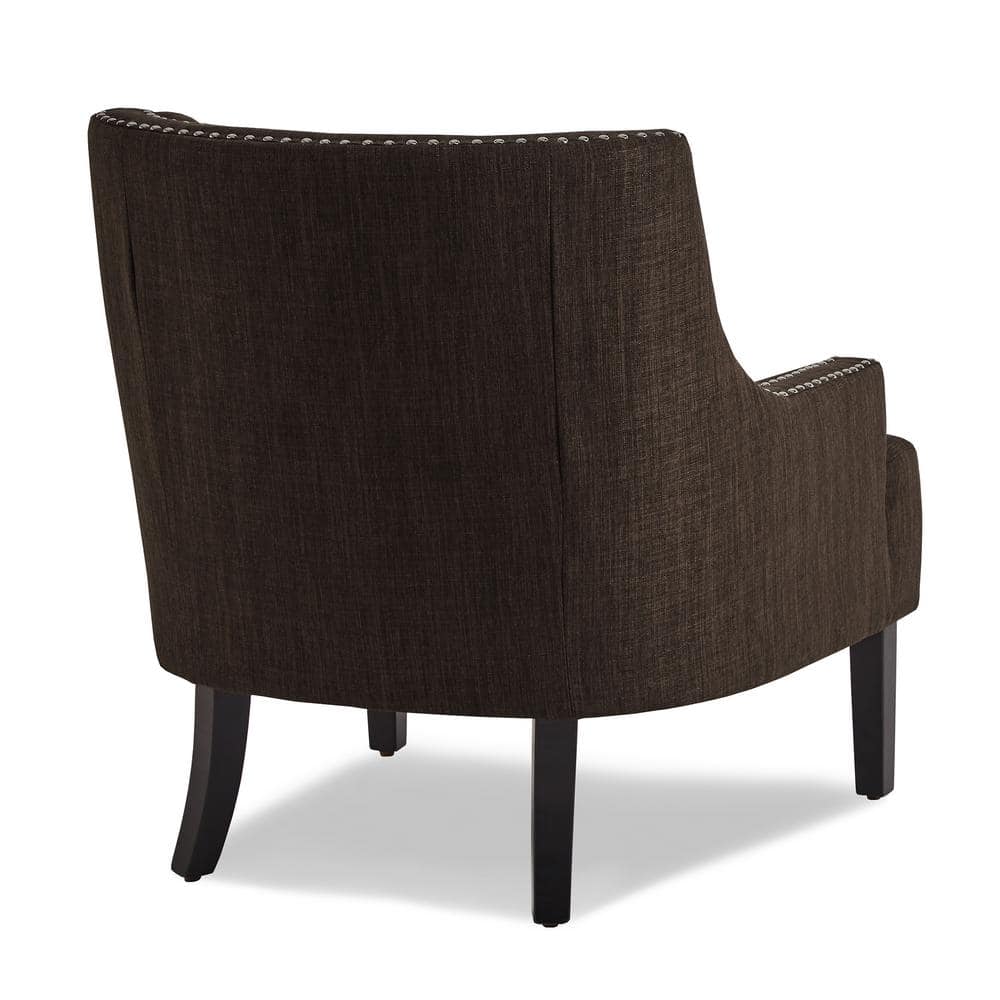 Transitional Chocolate Brown 28" Manufactured Wood Accent Chair
