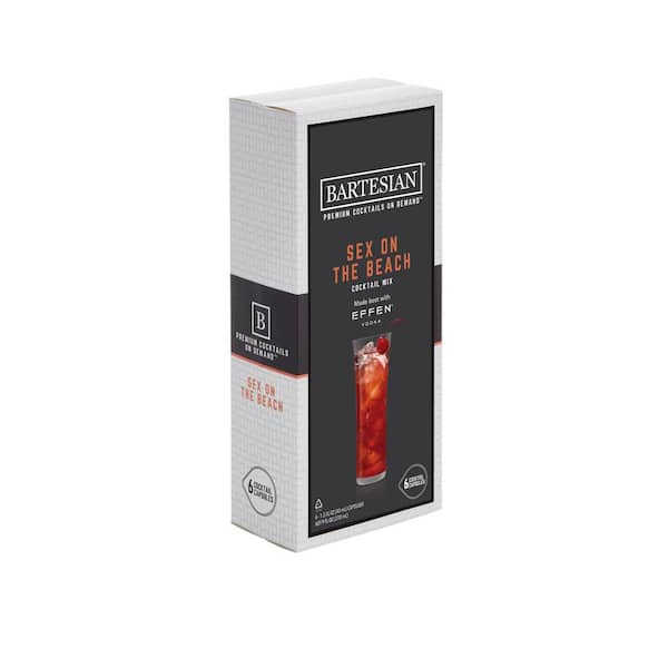 BARTESIAN Love on the Beach 6-Piece Clear Plastic Cocktail Mix Capsules