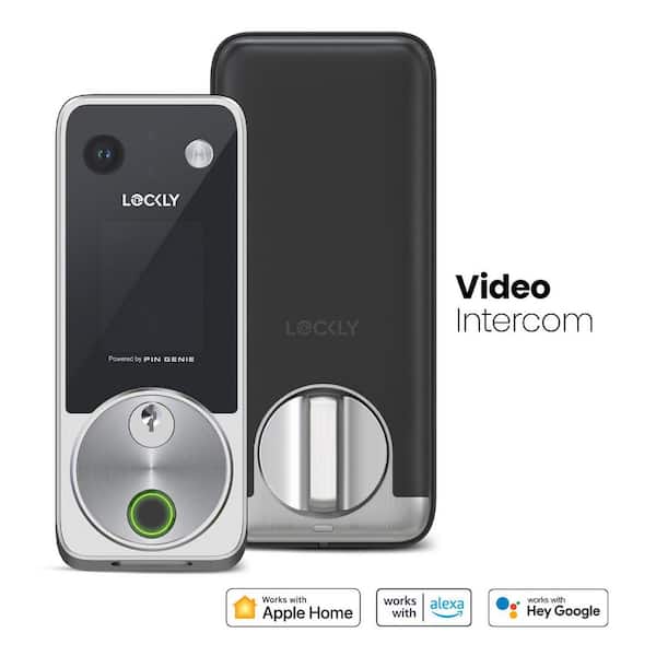 Vision 2K Video Zeno Satin Nickel Deadbolt Wifi Doorbell Smart Lock,Home Key,Night Vision,Fingerprint, Siri/Alexa/Google
