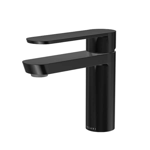 Lulani Yasawa 1-Handle Single Hole Bathroom Faucet in Steel Black