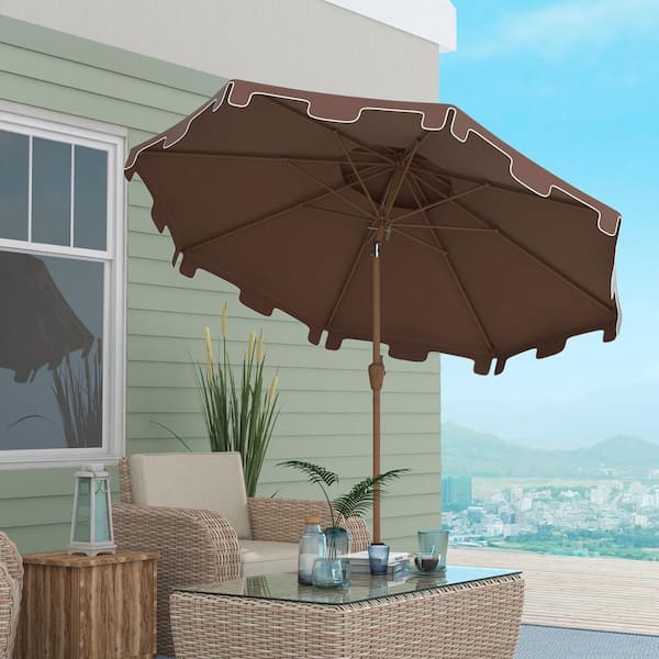 9 patio umbrella with 6 or 8 ribs Canopy 9ft 8-Rib Key Feature Outdoor Umbrellas Bistro Patio Umbrella