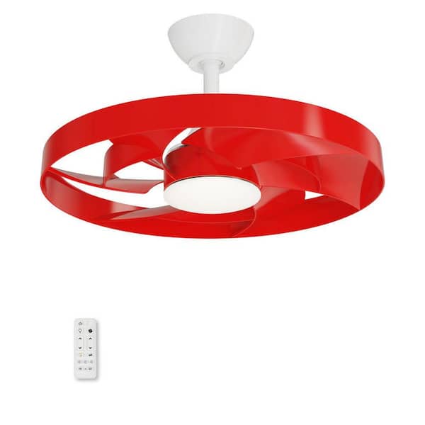 twinkle♡ Breezism Twinkle 22 in. Indoor White Ceiling Fan with Red Blade