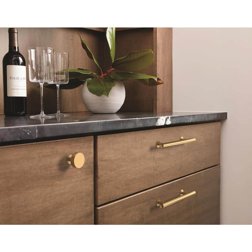 Champagne Bronze Modern Cabinet Drawer Pull with Mounting Hardware