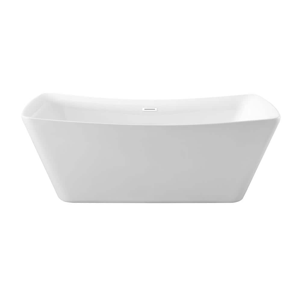 70 in. Acrylic Flatbottom Non-Whirlpool Bathtub in Glossy White with Glossy White Drain and Overflow Cover price history on PriceWatchPro