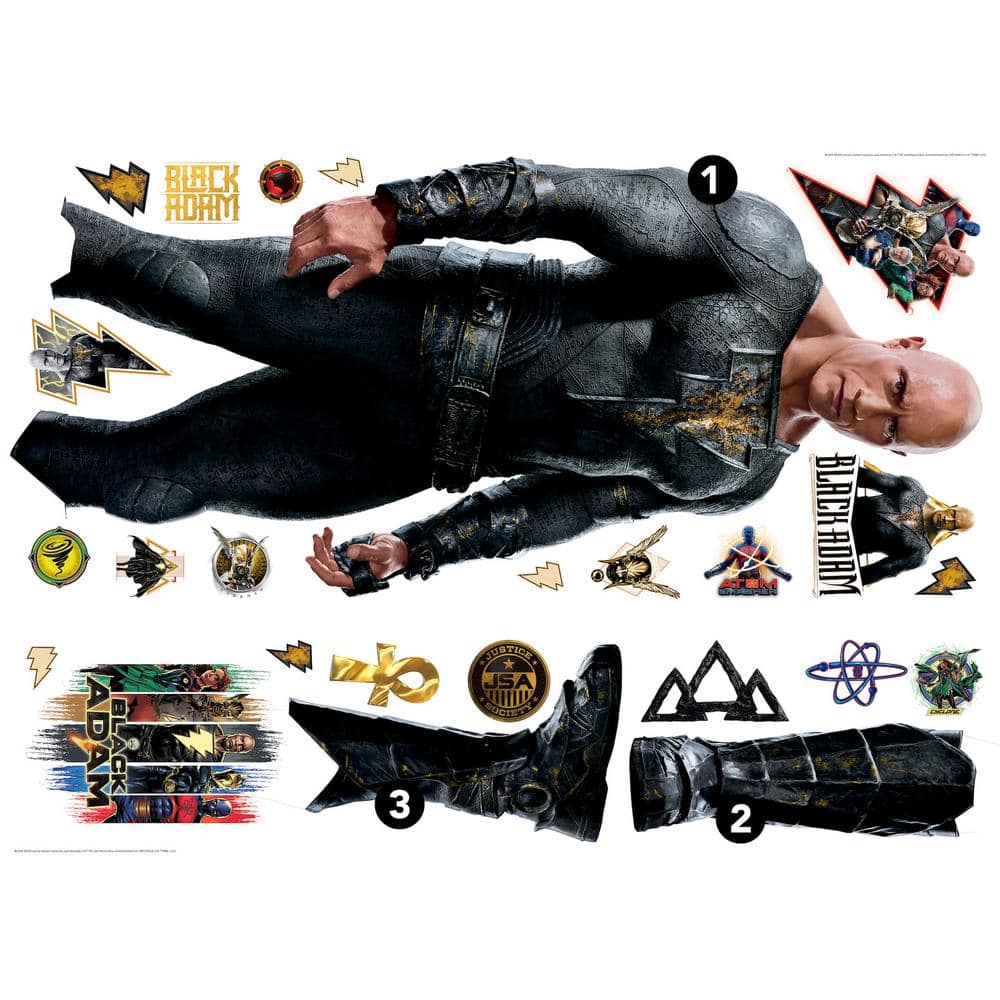 Black Adam Giant Peel and Stick Wall Decals