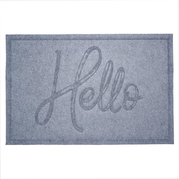 Gray 36 in. x 24 in. Polypropylene Outdoor Door Mat