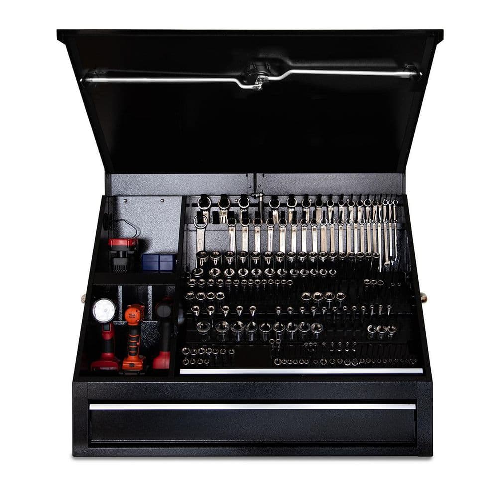 Black Powder Coated Steel Lockable Triangle Tool Storage Box