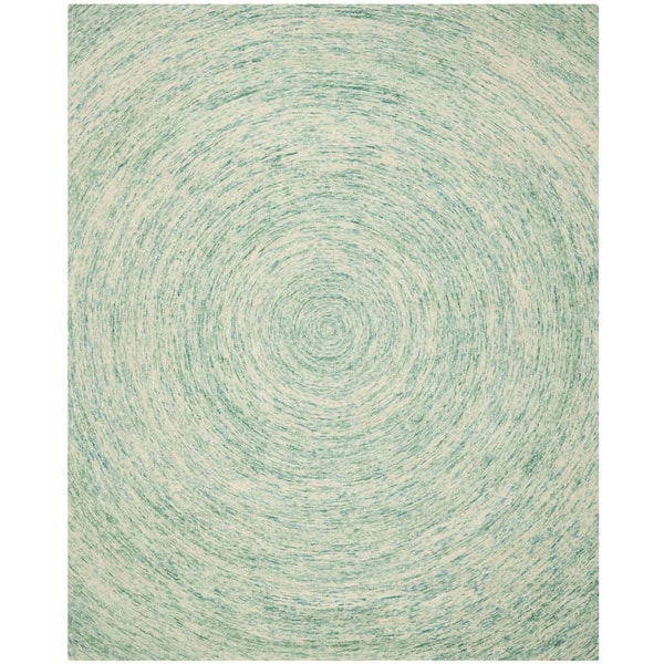SAFAVIEH Ikat Ivory/Blue 9 ft. x 12 ft. Solid Area Rug