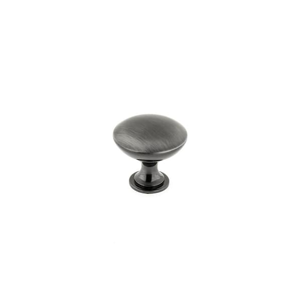 Richelieu Hardware Copperfield Collection 1-3/16 in. (30 mm) Black Stainless Steel Functional Cabinet Knob