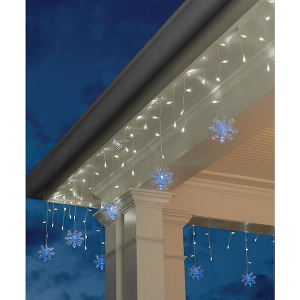 Cool White LED Ice Lights Dome String Light Set 70 Bulbs Christmas & Wedding 