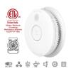 Hardwired Interconnected Smoke Detector, AC Smoke Alarm with DC 9V Backup Battery, ETL-9th Listed Fire Alarm, 4 Packs