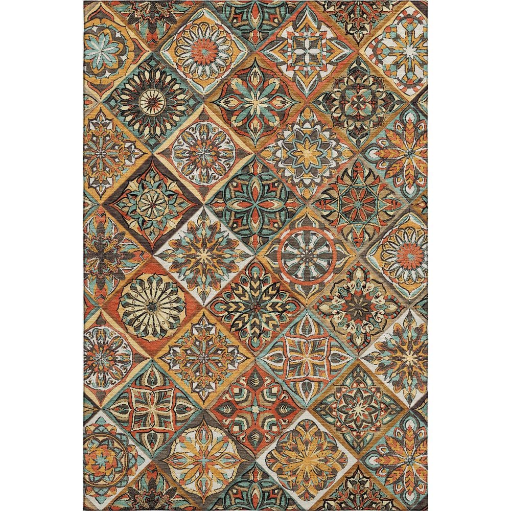 Mayfield Premium Machine Washable Abstract AMF2256 Gold 10 ft. x 14 ft. Area Rug price history on PriceWatchPro