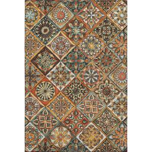Mayfield Premium Machine Washable Abstract AMF2256 Gold 3 ft. x 5 ft. Area Rug