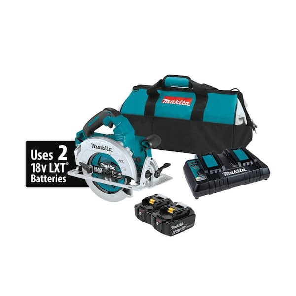 Makita - 18V X2 LXT Lithium-Ion (36V) Brushless Cordless 7-1/4 in. Circular Saw Kit 5.0Ah