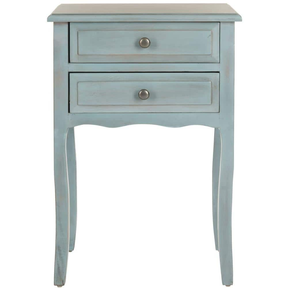 Distressed 2024 teal end table/nightstand