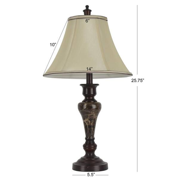 Decor Therapy Marble 25 In Bronze, Table Lamps Bronze Finish