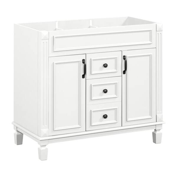 Bremen Ready to Assemble 42x34.5x24 in. Shaker Base Cabinet with Tray Divider 2 Soft Close Doors and 2 Soft Close