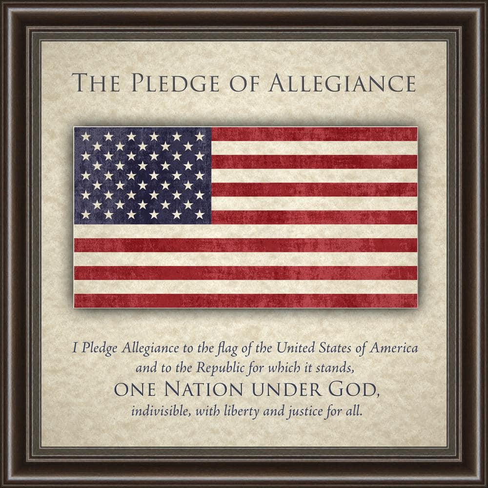 Patriotic The Pledge of Allegiance By Carpentree Framed Art