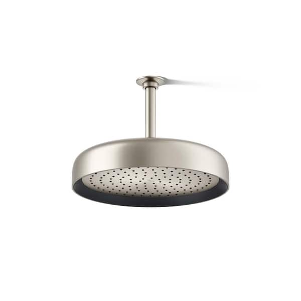 KOHLER Statement 1-Spray Patterns with 2.5 GPM 10 in. Wall Mount Fixed Shower Head in Vibrant Brushed Nickel