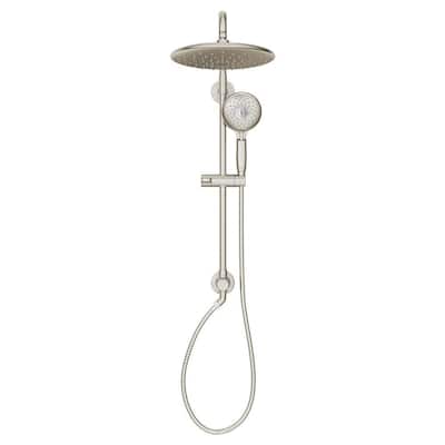 Spectra Versa 4-Spray Round 24 in. Wall Bar Shower Kit with Hand Shower 2.5 GPM in Brushed Nickel