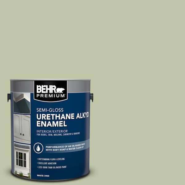 1 gal. #PPU10-08 Minted Lemon Urethane Alkyd Semi-Gloss Enamel Interior/Exterior Paint