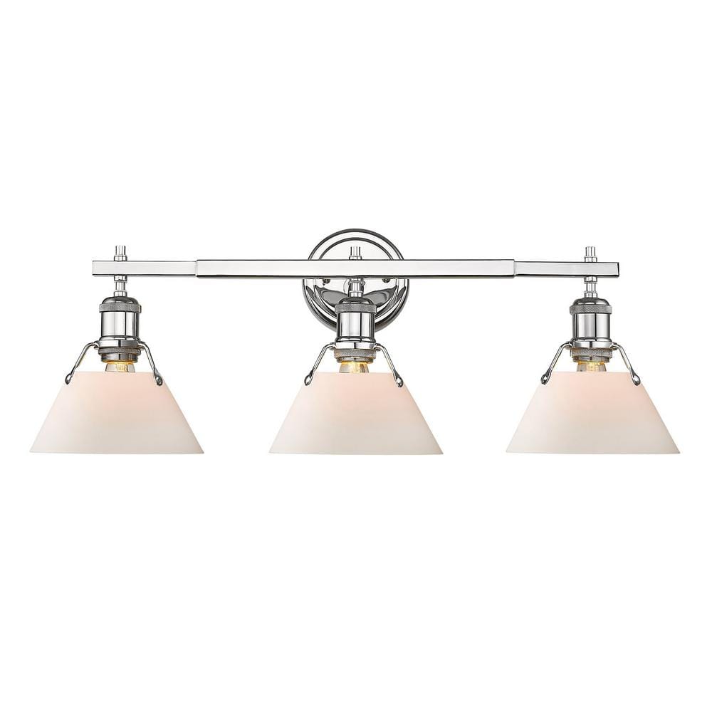Orwell 3-Light Chrome with Opal Glass Shade Bath Vanity Light price history on PriceWatchPro