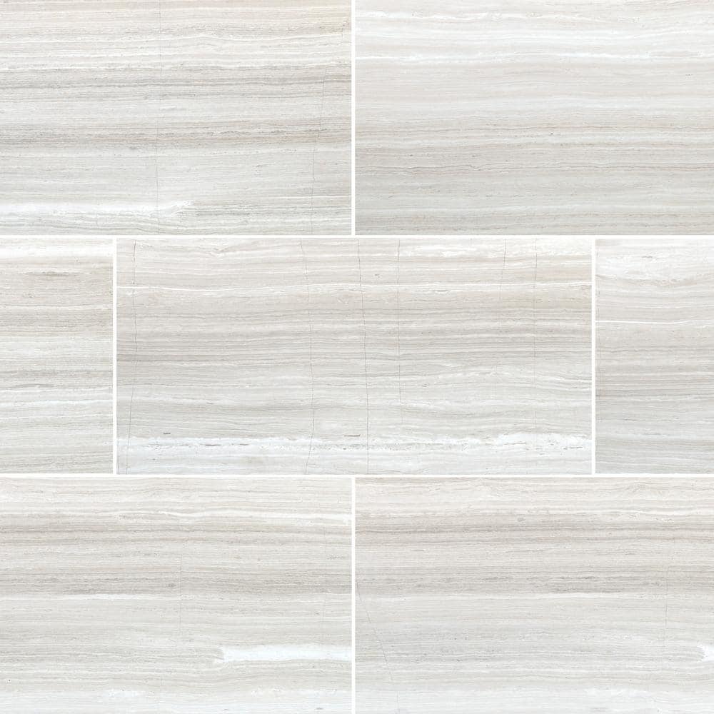 MSI White Oak 6 in. x 24 in. Honed Marble Floor and Wall Tile (10 sq ...