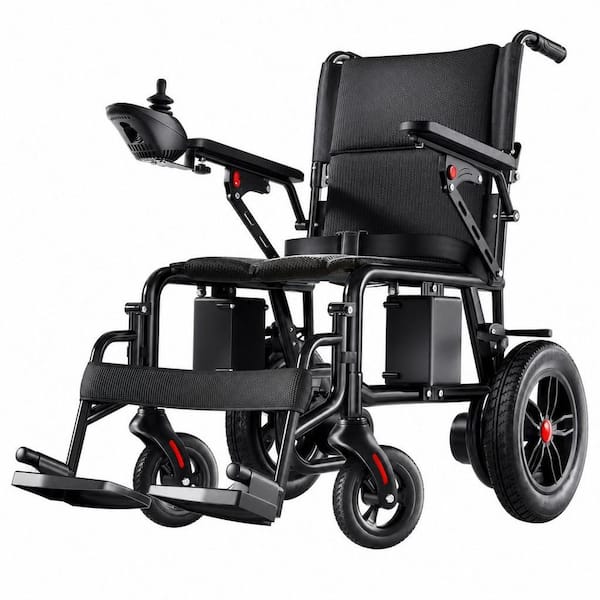 Electric Wheelchairs for Adults, Foldable Lightweight Electric Wheelchair Travel Motorized Wheelchairs for Seniors