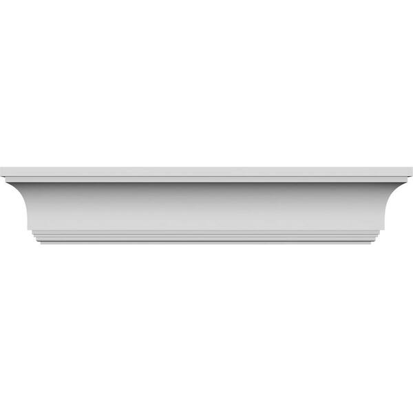 Ekena Millwork 1-1/4 in. x 131 in. x 9-5/8 in. Polyurethane Standard Crosshead Moulding