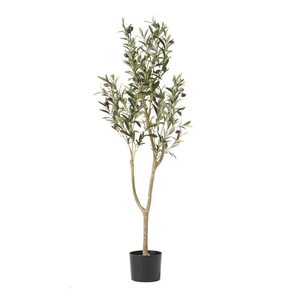 3.9 ft. Artificial Olive Tree in Pot Natural-Looking Eye-Catching Artistic 