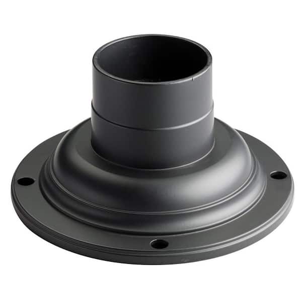 7 in. x 3.5 in. Black Aluminum Outdoor Pedestal Mount (1-Pack)