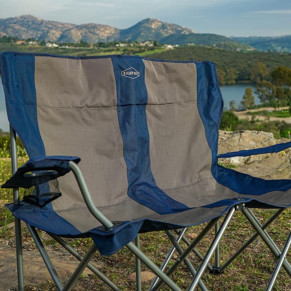 Outdoor Tailgating Camping Double Folding Lawn Chair (2-Person)
